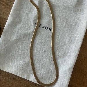 Mejuri Bold Herringbone Chain gold vermeil